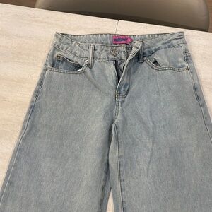 Edikted Light Blue Flare & Wide Leg Jeans